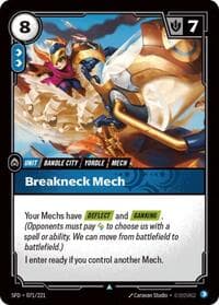 Breakneck Mech - Riftbound: League of Legends Trading Card Game Spiritforged trading card