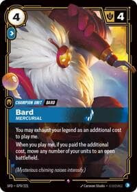 Bard - Mercurial - Riftbound: League of Legends Trading Card Game Spiritforged trading card