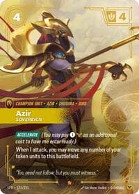 Azir - Sovereign - Riftbound: League of Legends Trading Card Game Spiritforged trading card
