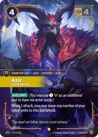 Azir - Sovereign (Alternate Art) - Riftbound: League of Legends Trading Card Game Spiritforged trading card