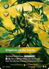 Azir - Emperor of the Sands (Overnumbered) - Riftbound: League of Legends Trading Card Game Spiritforged trading card