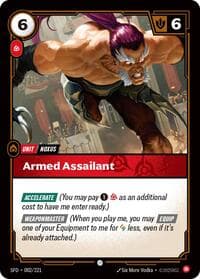 Armed Assailant - Riftbound: League of Legends Trading Card Game Spiritforged trading card