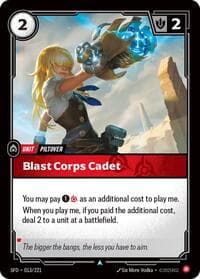 Blast Corps Cadet - Riftbound: League of Legends Trading Card Game Spiritforged trading card