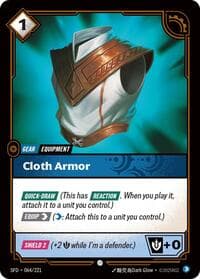 Cloth Armor - Riftbound: League of Legends Trading Card Game Spiritforged trading card