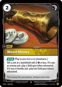 Blood Money - Riftbound: League of Legends Trading Card Game Spiritforged trading card