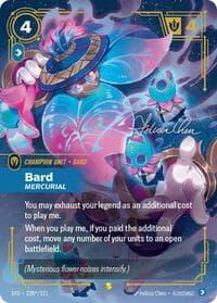 Bard - Mercurial (Signature) - Riftbound: League of Legends Trading Card Game Spiritforged trading card