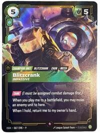 Blitzcrank - Impassive - Riftbound: League of Legends Trading Card Game Riftbound Organized Play Promotional Cards trading card