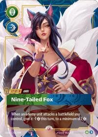 Ahri - Nine-Tailed Fox (Metal) - Riftbound: League of Legends Trading Card Game Riftbound Organized Play Promotional Cards trading card