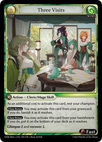 Three Visits - Grand Archive TCG Mortal Ambition Alter Edition trading card