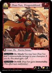 Zhao Yun, Dragonsblood - Grand Archive TCG Mortal Ambition Alter Edition trading card