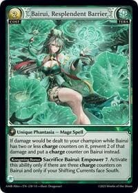 Bairui, Resplendent Barrier - Grand Archive TCG Mortal Ambition Alter Edition trading card
