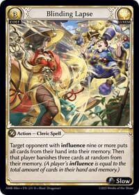 Blinding Lapse - Grand Archive TCG Mortal Ambition Alter Edition trading card