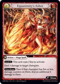Equanimity's Ashes - Grand Archive TCG Mortal Ambition Alter Edition trading card