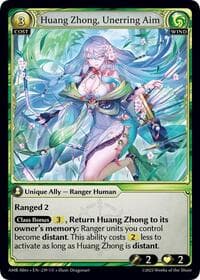 Huang Zhong, Unerring Aim - Grand Archive TCG Mortal Ambition Alter Edition trading card