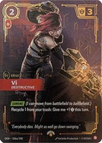 Vi - Destructive - Riftbound: League of Legends Trading Card Game Riftbound Promotional Cards trading card