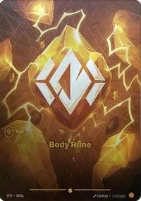 Body Rune (Alternate Art) - Riftbound: League of Legends Trading Card Game Spiritforged trading card