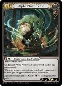 Alpha Philterbeast - Grand Archive TCG Radiant Origins: Pantheon trading card
