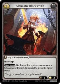 Altruistic Blacksmith - Grand Archive TCG Radiant Origins: Pantheon trading card