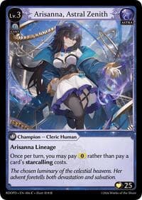 Arisanna, Astral Zenith - Grand Archive TCG Radiant Origins: Pantheon trading card