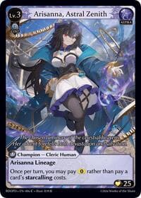 Arisanna, Astral Zenith (Extended Art) - Grand Archive TCG Radiant Origins: Pantheon trading card