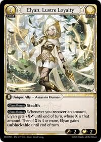 Elyan, Lustre Loyalty - Grand Archive TCG Radiant Origins: Pantheon trading card