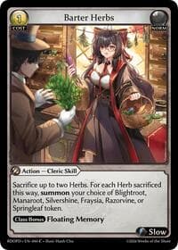 Barter Herbs - Grand Archive TCG Radiant Origins: Pantheon trading card