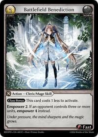 Battlefield Benediction - Grand Archive TCG Radiant Origins: Pantheon trading card