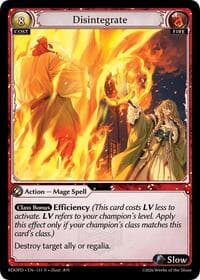Disintegrate - Grand Archive TCG Radiant Origins: Pantheon trading card