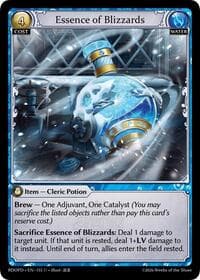 Essence of Blizzards - Grand Archive TCG Radiant Origins: Pantheon trading card