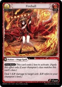 Fireball - Grand Archive TCG Radiant Origins: Pantheon trading card