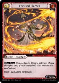 Focused Flames - Grand Archive TCG Radiant Origins: Pantheon trading card