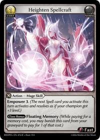 Heighten Spellcraft - Grand Archive TCG Radiant Origins: Pantheon trading card