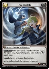Incapacitate - Grand Archive TCG Radiant Origins: Pantheon trading card