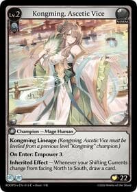 Kongming, Ascetic Vice - Grand Archive TCG Radiant Origins: Pantheon trading card