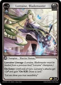 Lorraine, Blademaster - Grand Archive TCG Radiant Origins: Pantheon trading card