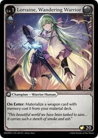 Lorraine, Wandering Warrior - Grand Archive TCG Radiant Origins: Pantheon trading card