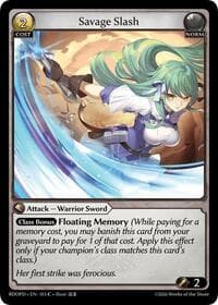 Savage Slash - Grand Archive TCG Radiant Origins: Pantheon trading card