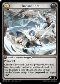 Slice and Dice - Grand Archive TCG Radiant Origins: Pantheon trading card