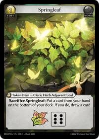 Springleaf - Grand Archive TCG Radiant Origins: Pantheon trading card