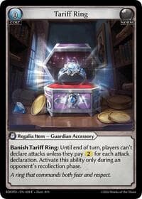 Tariff Ring - Grand Archive TCG Radiant Origins: Pantheon trading card