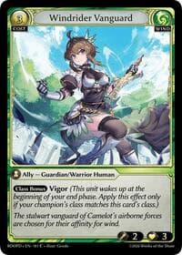 Windrider Vanguard - Grand Archive TCG Radiant Origins: Pantheon trading card