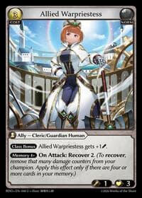 Allied Warpriestess - Grand Archive TCG Radiant Origins trading card