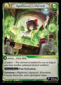 Apothecary's Harvest - Grand Archive TCG Radiant Origins trading card