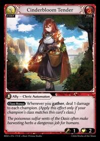 Cinderbloom Tender - Grand Archive TCG Radiant Origins trading card