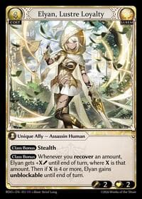 Elyan, Lustre Loyalty - Grand Archive TCG Radiant Origins trading card