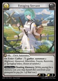 Foraging Servant - Grand Archive TCG Radiant Origins trading card