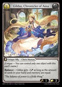 Gildas, Chronicler of Aesa - Grand Archive TCG Radiant Origins trading card