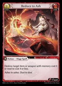 Reduce to Ash - Grand Archive TCG Radiant Origins trading card