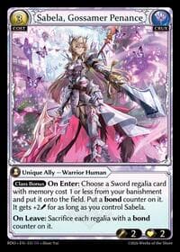 Sabela, Gossamer Penance - Grand Archive TCG Radiant Origins trading card