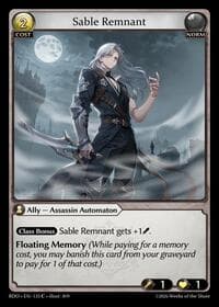 Sable Remnant - Grand Archive TCG Radiant Origins trading card